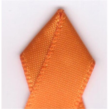 Papilion Papilion R074400060668100Y .25 in. Double-Face Satin Ribbon 100 Yards - Tangerine R074400060668100Y